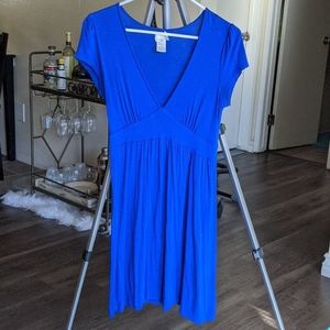 Cobalt blue Forever 21 fit and flare mini dress